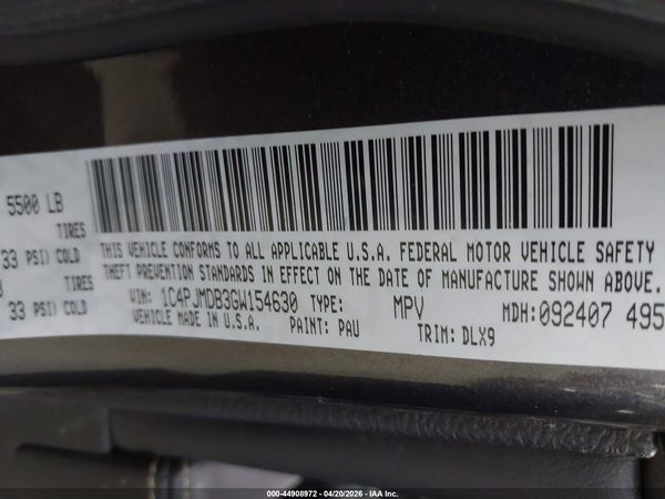 2016 JEEP CHEROKEE LIMITED