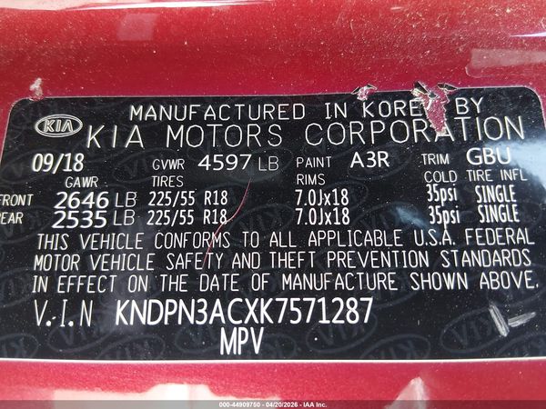 2019 KIA SPORTAGE EX