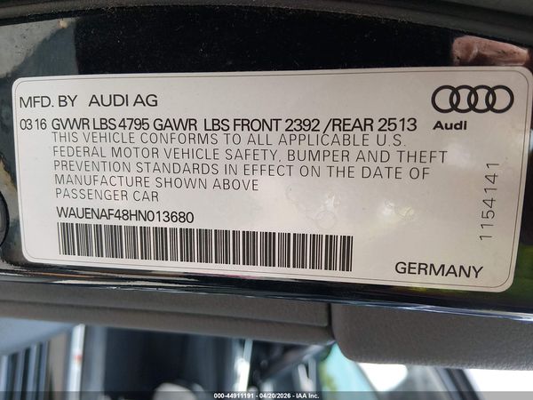 2017 AUDI A4 2.0T PREMIUM