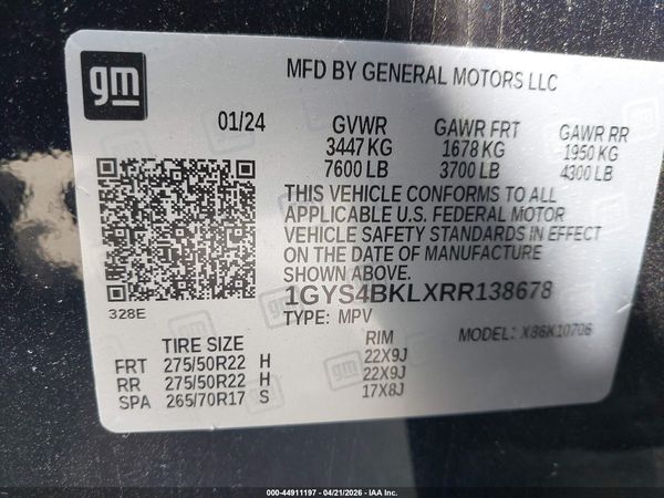 2024 CADILLAC ESCALADE 4WD PREMIUM LUXURY