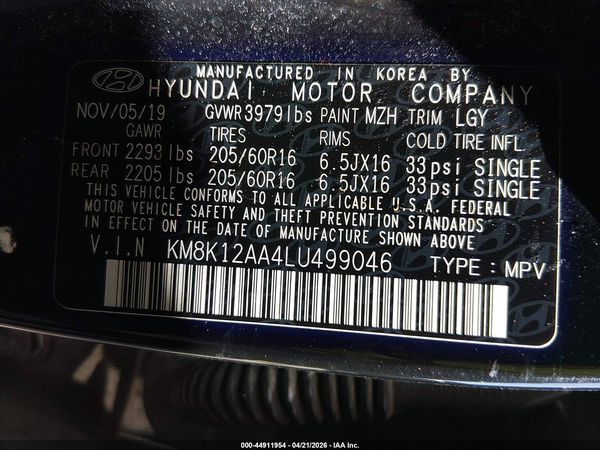 2020 HYUNDAI KONA SE