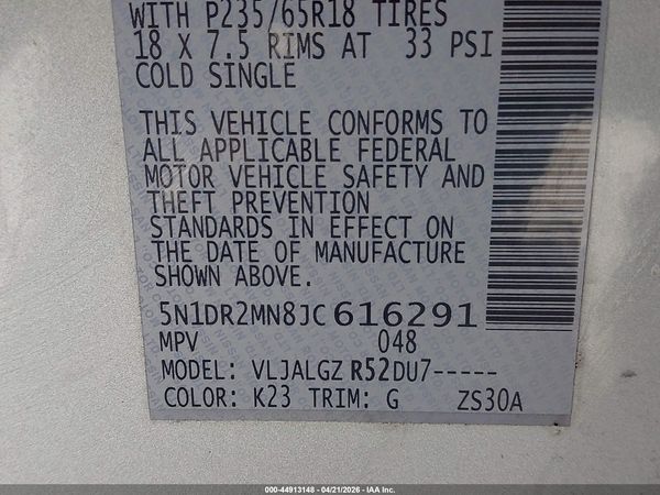 2018 NISSAN PATHFINDER SL