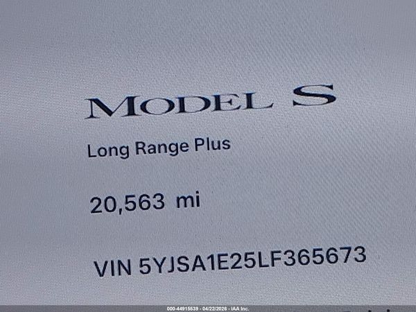 2020 TESLA MODEL S