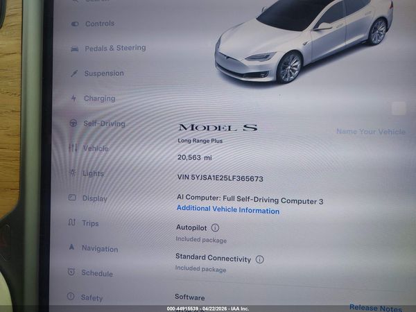 2020 TESLA MODEL S