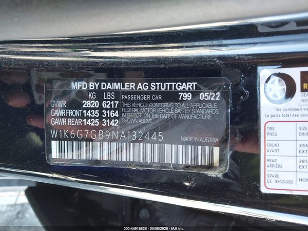 2022 MERCEDES-BENZ S 580 4MATIC