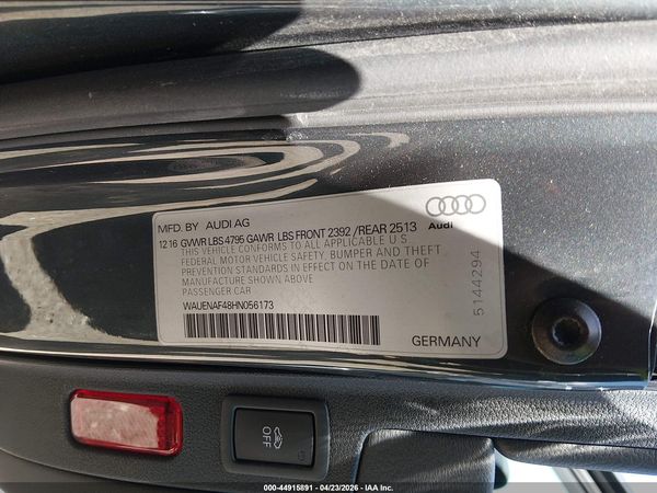 2017 AUDI A4 2.0T PREMIUM