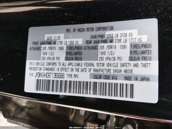 2026 MAZDA CX-90 3.3 TURBO SELECT