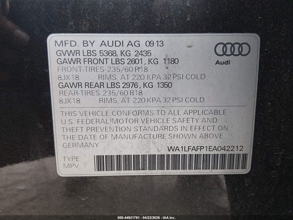 2014 AUDI Q5 2.0T PREMIUM