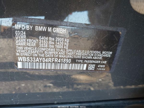 2024 BMW M3 COMPETITION