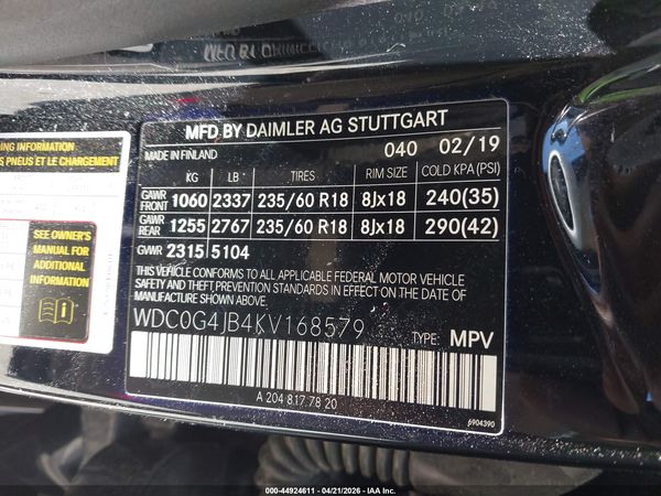 2019 MERCEDES-BENZ GLC 300 GLC300