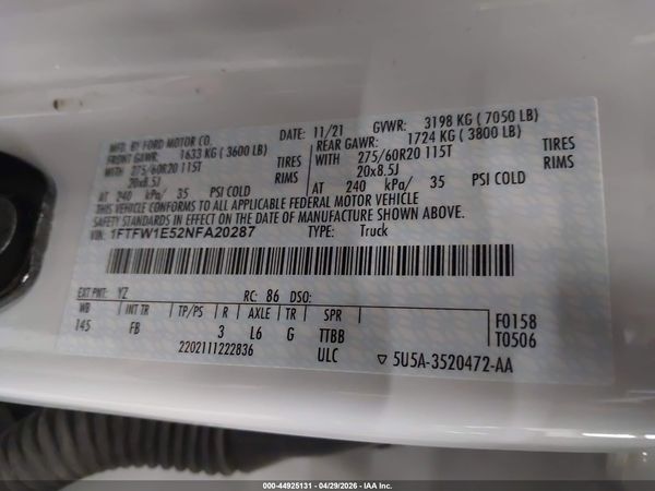 2022 FORD F-150 XLT