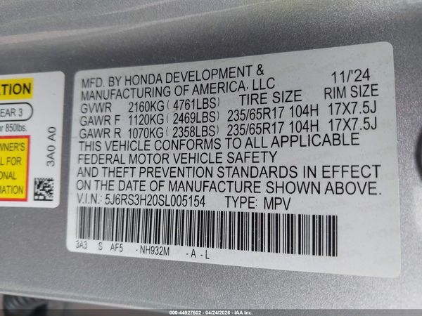 2025 HONDA CR-V LX 2WD