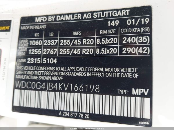 2019 MERCEDES-BENZ GLC 300 GLC300