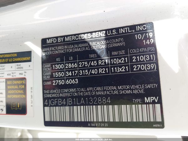 2020 MERCEDES-BENZ GLE 350 GLE350