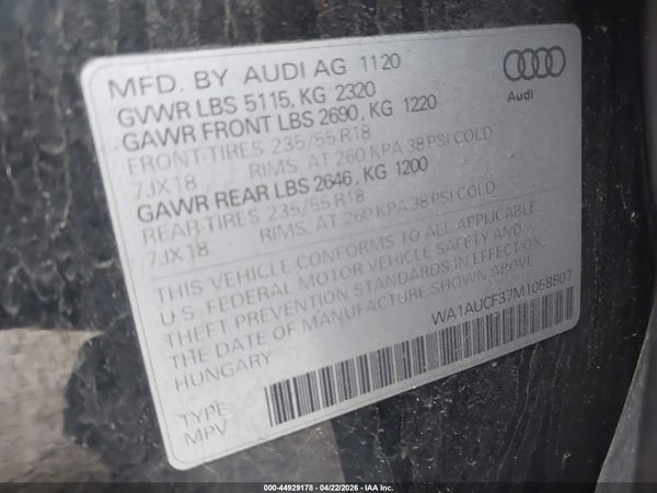 2021 AUDI Q3