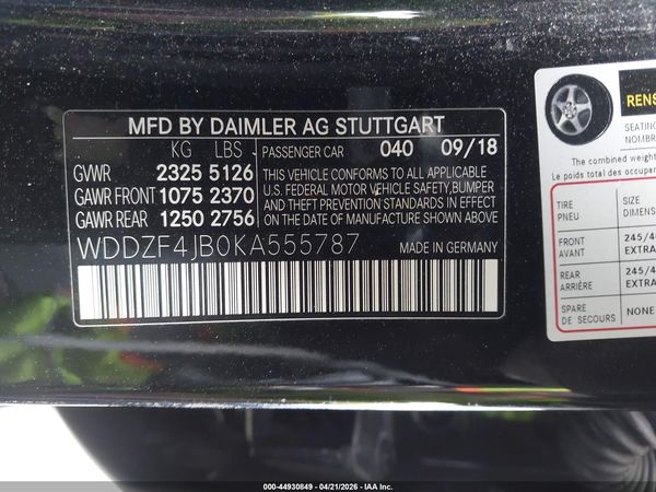2019 MERCEDES-BENZ E 300 E300