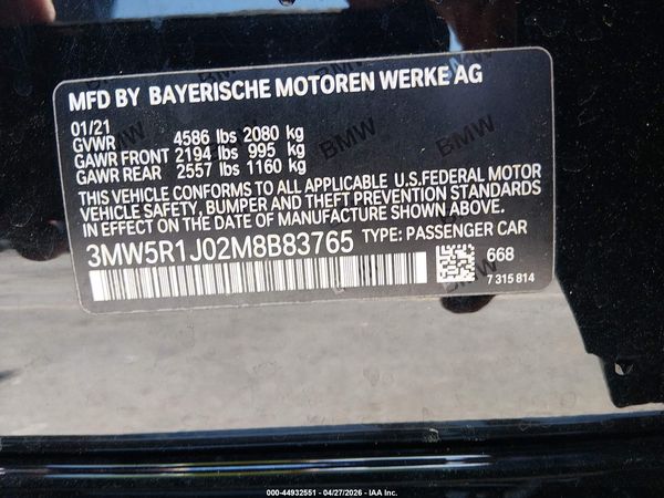 2021 BMW 330I