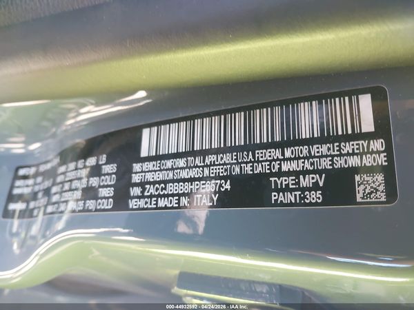 2017 JEEP RENEGADE ALTITUDE 4X4