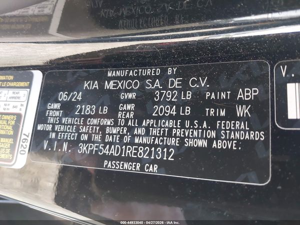 2024 KIA FORTE GT-LINE