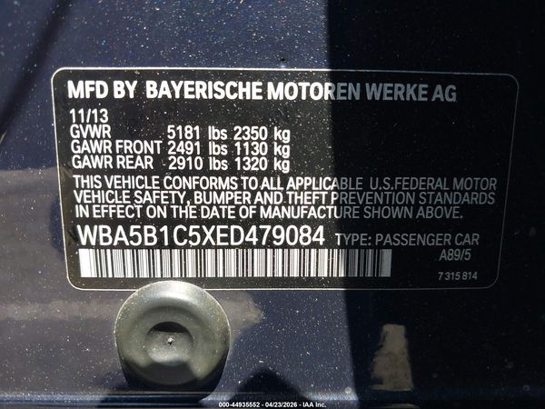 2014 BMW 535I