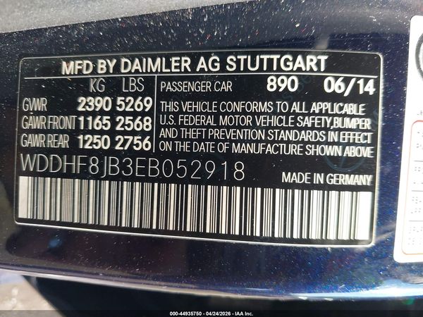 2014 MERCEDES-BENZ E 350 4MATIC