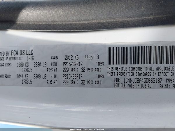 2016 JEEP COMPASS SPORT
