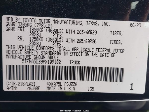 2023 TOYOTA TUNDRA PLATINUM