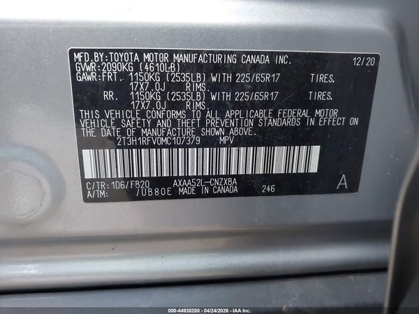 2021 TOYOTA RAV4 LE