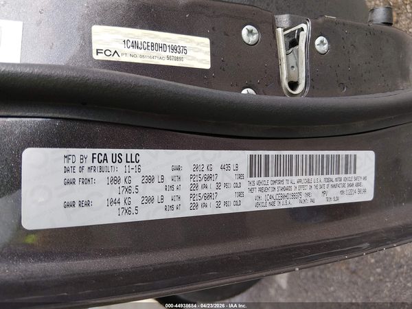2017 JEEP COMPASS HIGH ALTITUDE FWD
