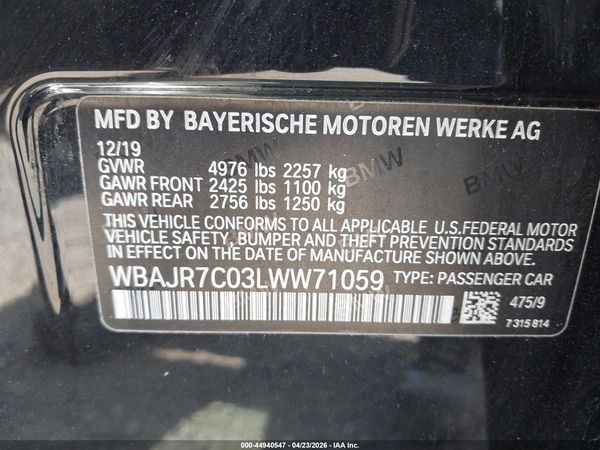 2020 BMW 530I XDRIVE