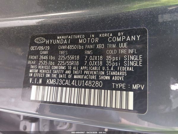 2020 HYUNDAI TUCSON SEL