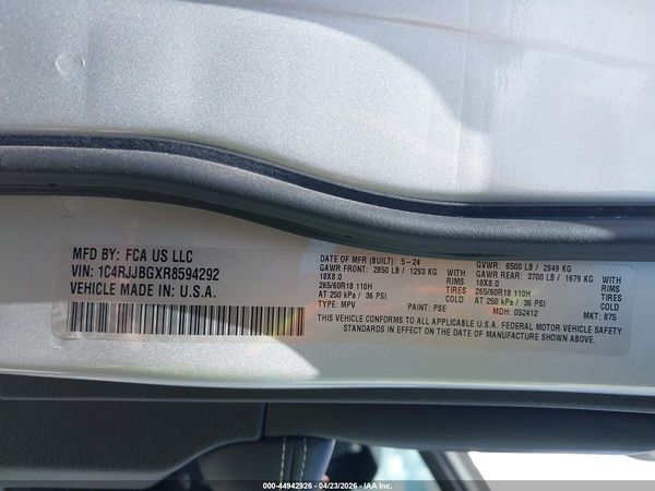 2024 JEEP GRAND CHEROKEE L LIMITED 4X2