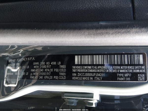 2018 JEEP RENEGADE LATITUDE 4X4