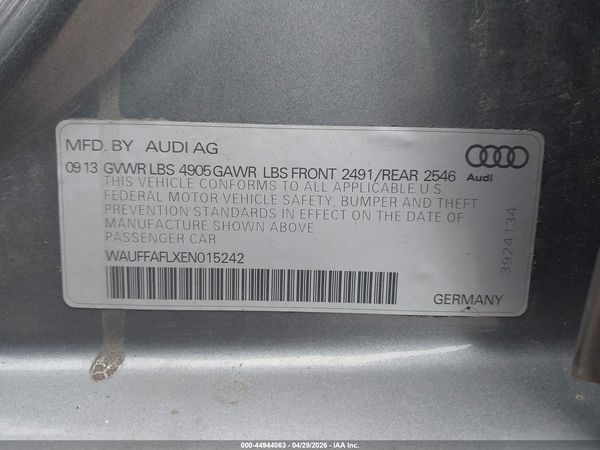 2014 AUDI A4 2.0T PREMIUM