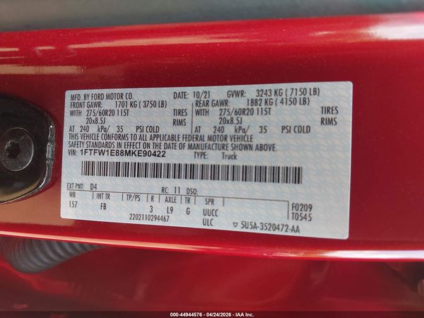 2021 FORD F-150 XLT