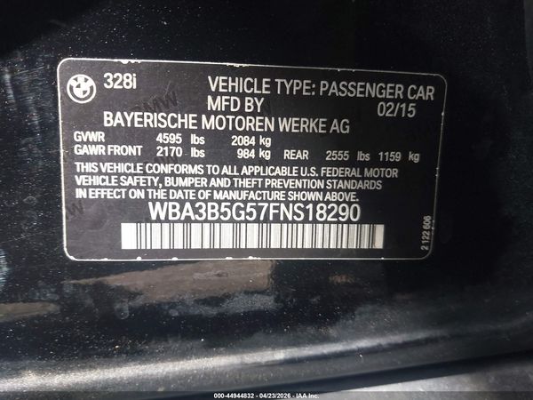 2015 BMW 328I XDRIVE