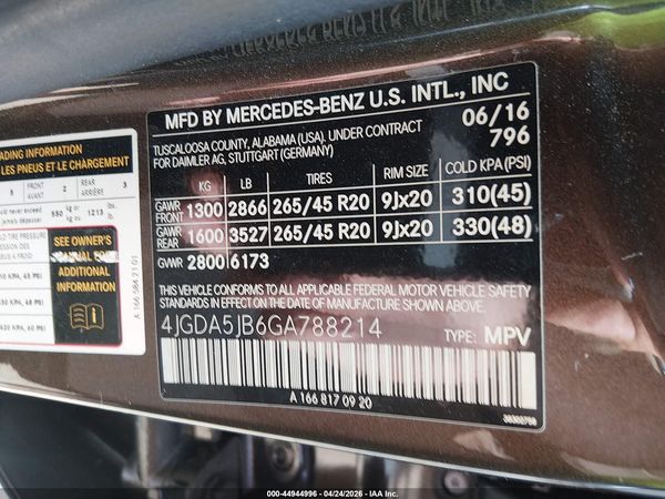 2016 MERCEDES-BENZ GLE 350 GLE350