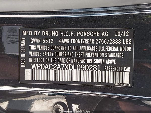 2013 PORSCHE PANAMERA TURBO