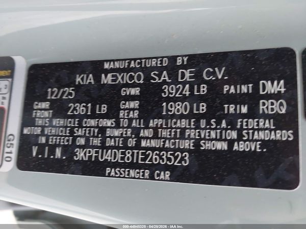 2026 KIA K4 EX