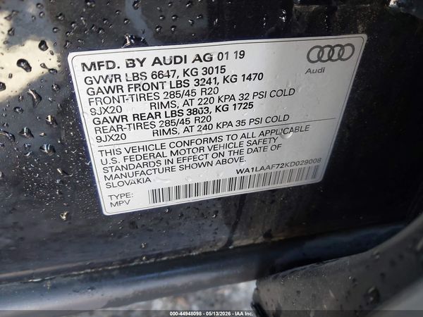 2019 AUDI Q7 55 PREMIUM