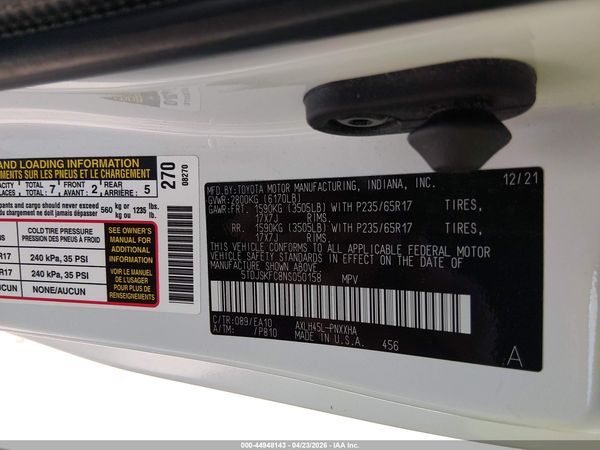 2022 TOYOTA SIENNA XLE
