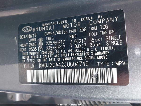 2018 HYUNDAI TUCSON SEL