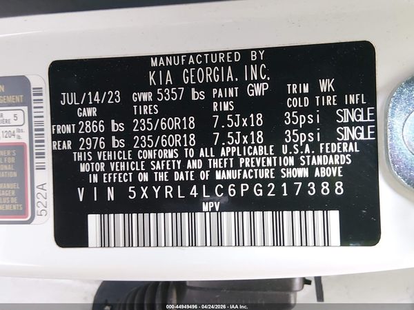 2023 KIA SORENTO S