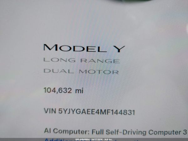 2021 TESLA MODEL Y