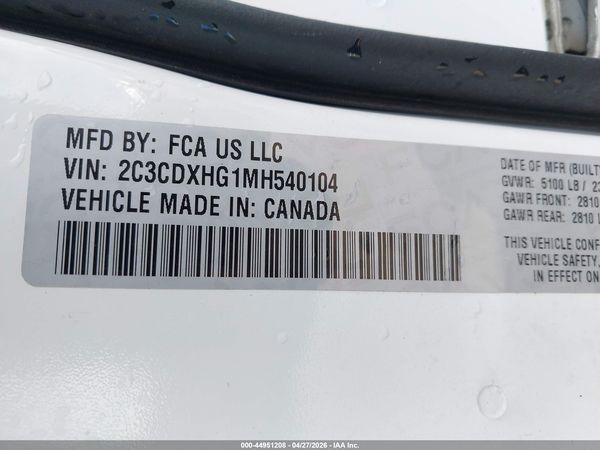 2021 DODGE CHARGER GT RWD
