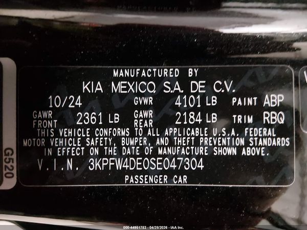 2025 KIA K4 GT-LINE