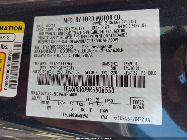 2024 FORD MUSTANG DARK HORSE FASTBACK