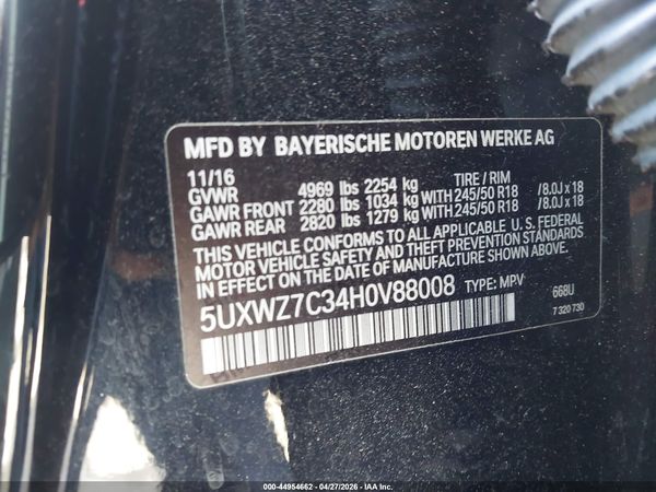 2017 BMW X3 SDRIVE28I