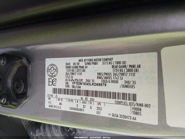 2020 FORD F-150 XLT