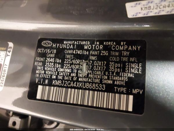 2019 HYUNDAI TUCSON SE
